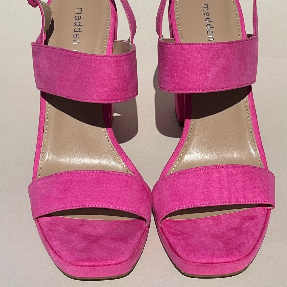 Madden Girl - Mine pink heel sandal 4” size 10M